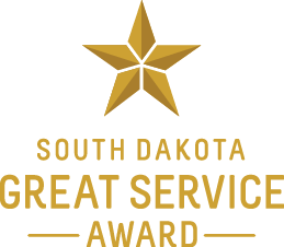 Image of South Dakota Great Service Award logo.