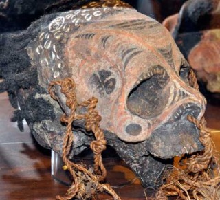 Overmodeled ancestor skull, middle Sepik river 